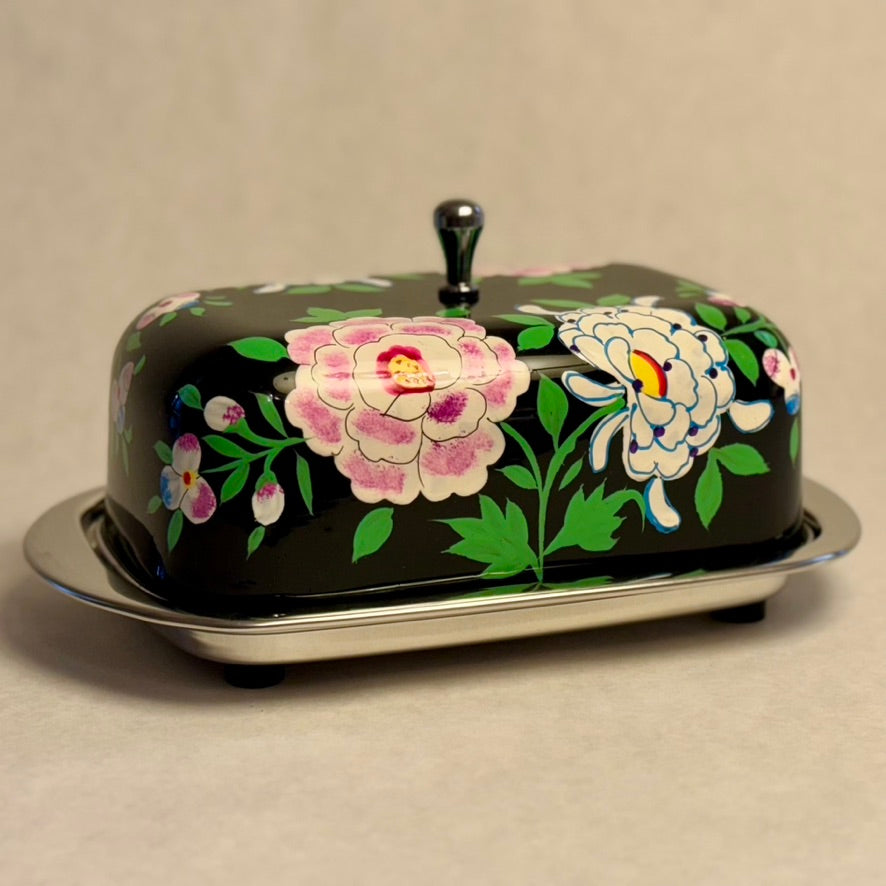 Hand Painted Butter Dish (large)
