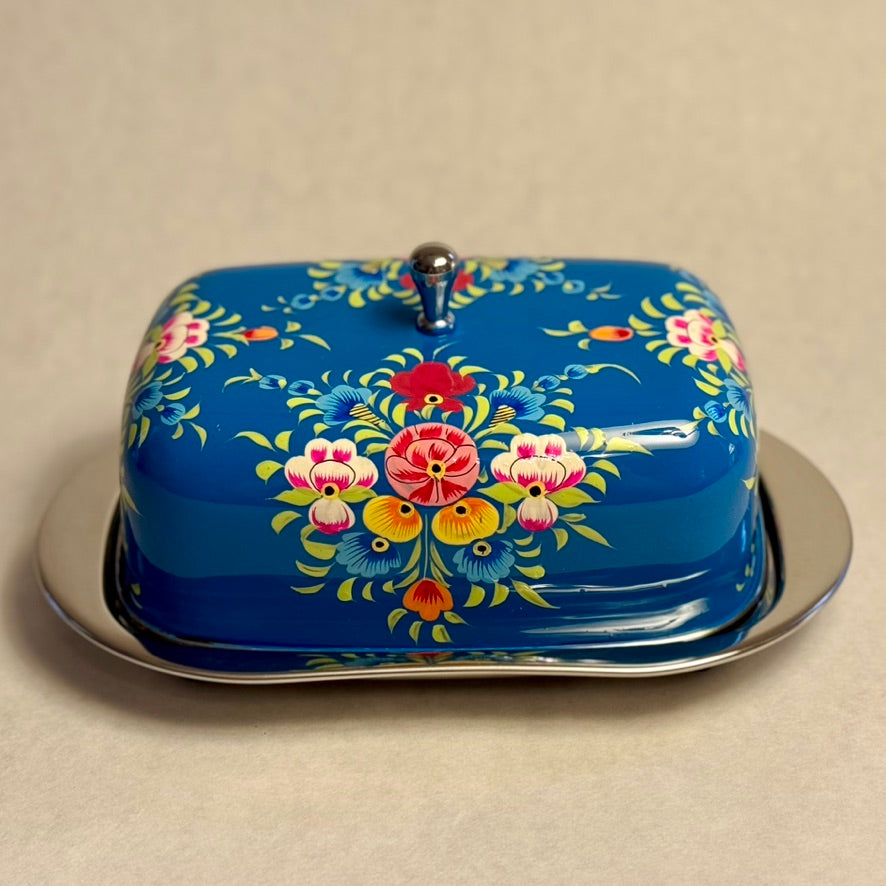 Hand Painted Butter Dish (large)