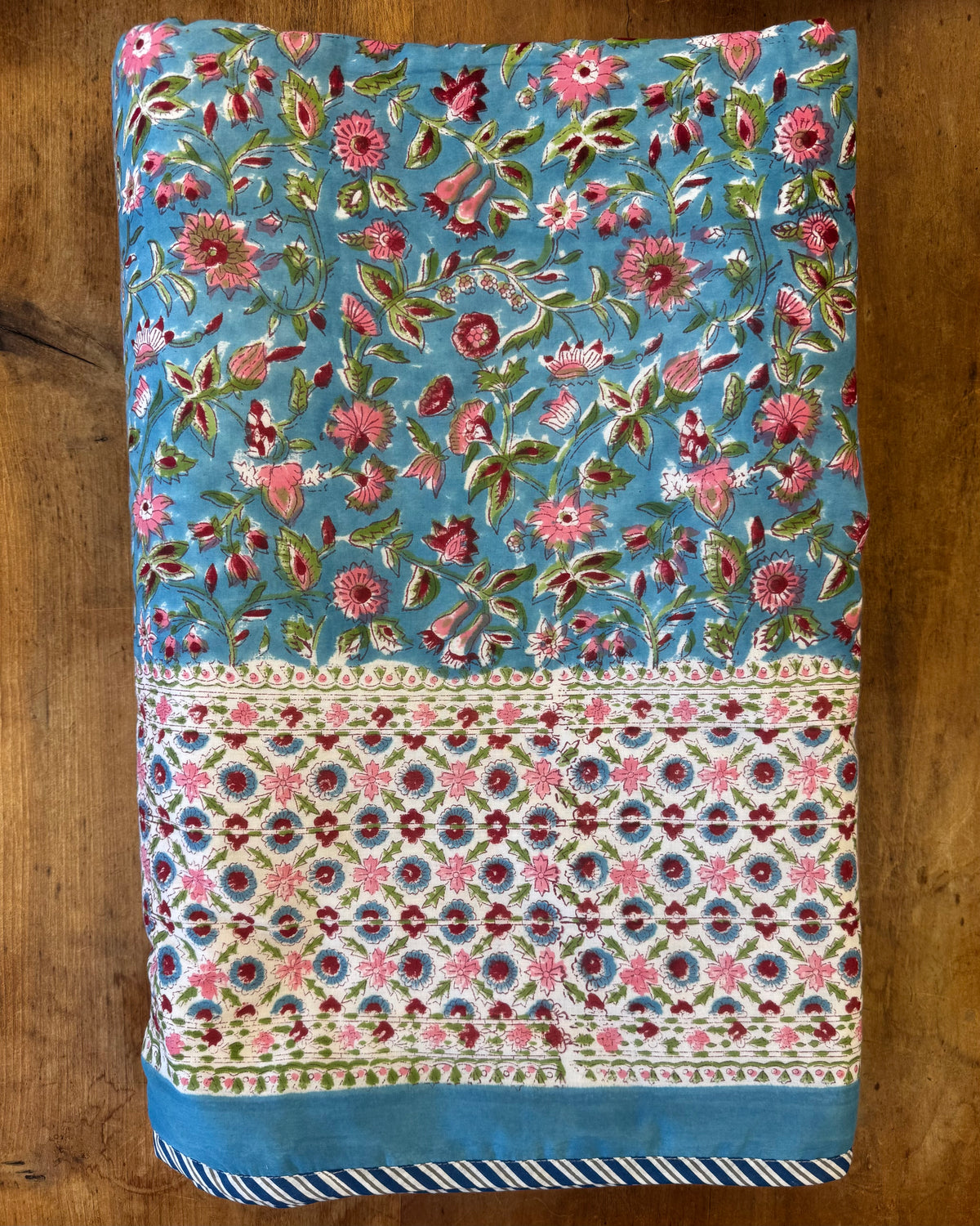 Block Print Bed Quilt