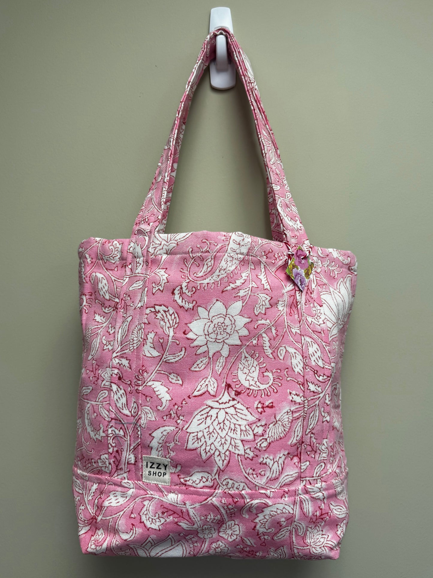 Mini Block Print Canvas Tote