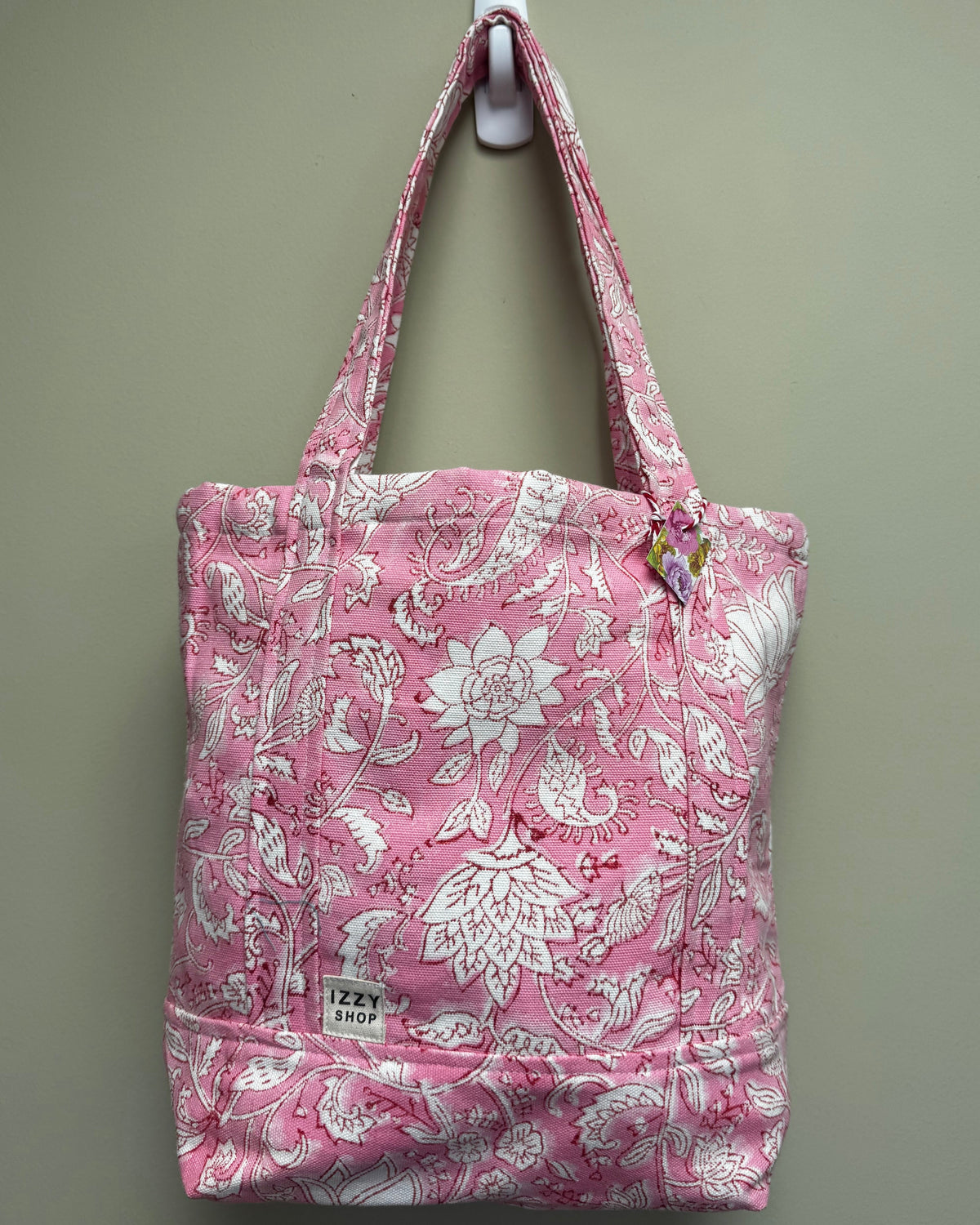 Mini Block Print Canvas Tote