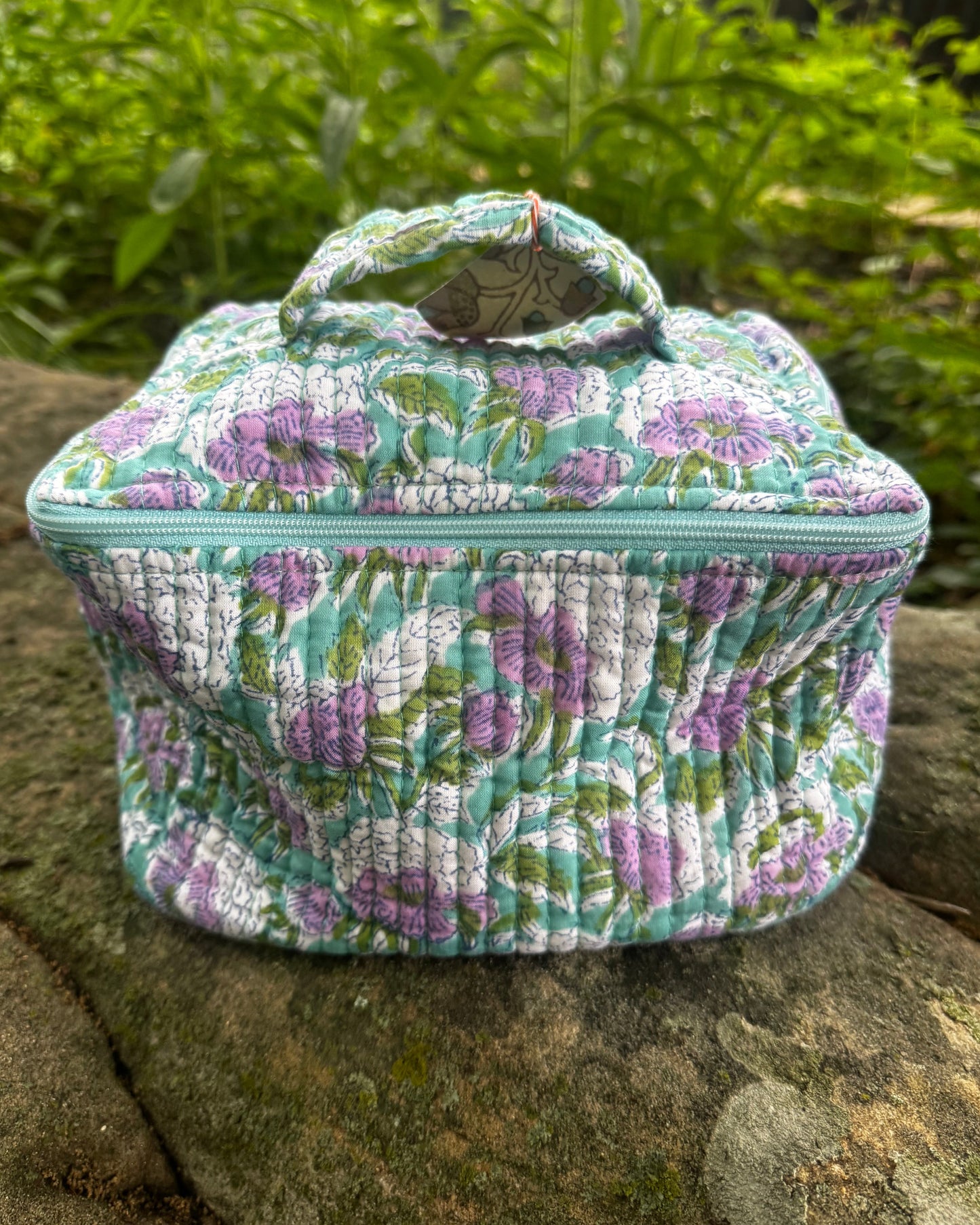 Block Print Square Pouch
