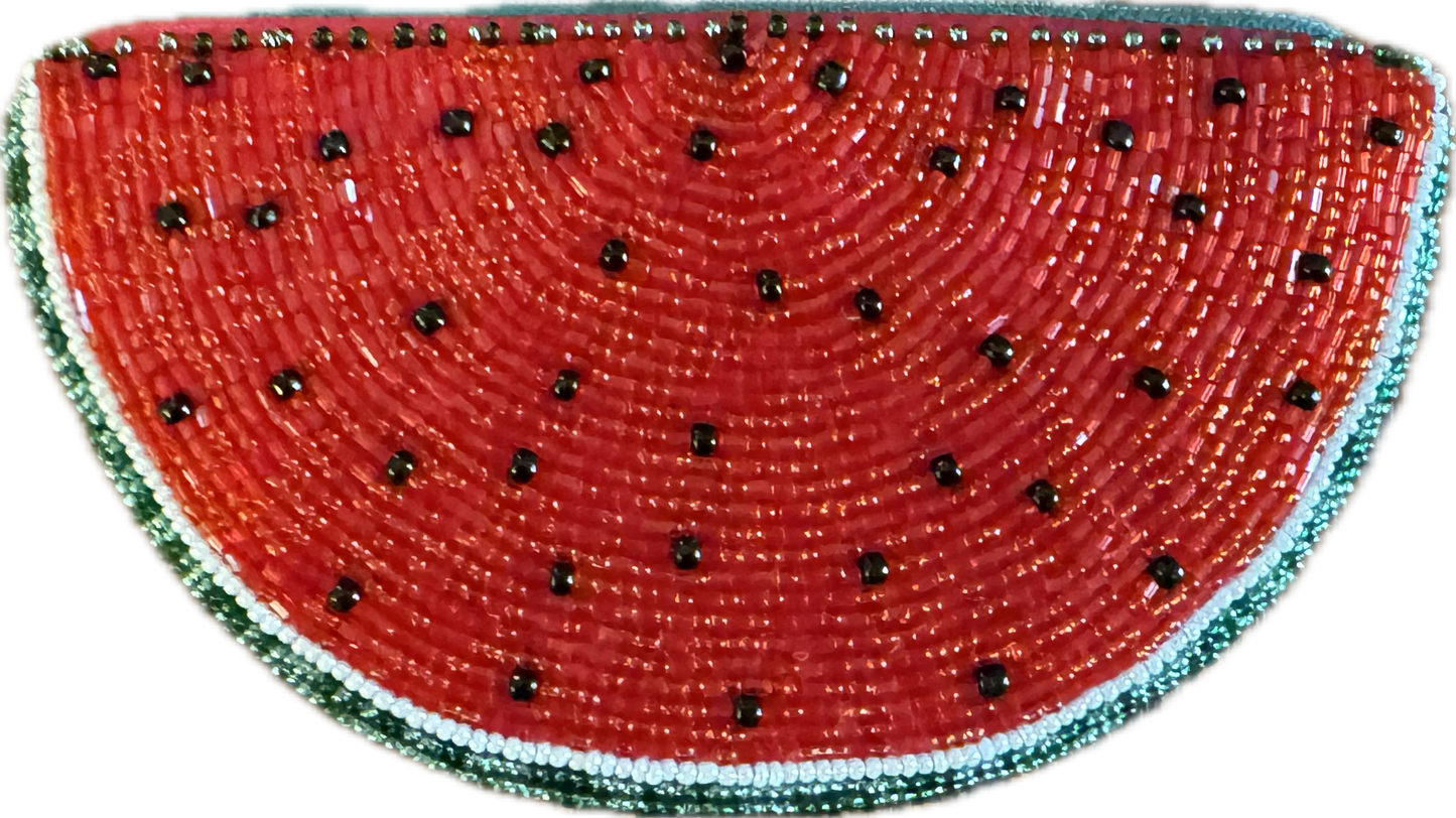 Hand Beaded Fruit Pouch