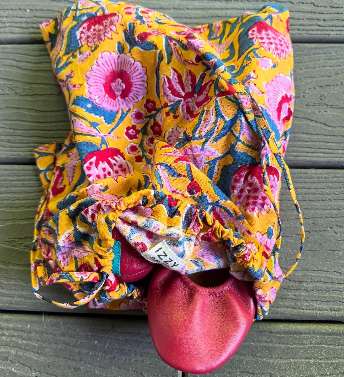 Block Print Shoe Bag