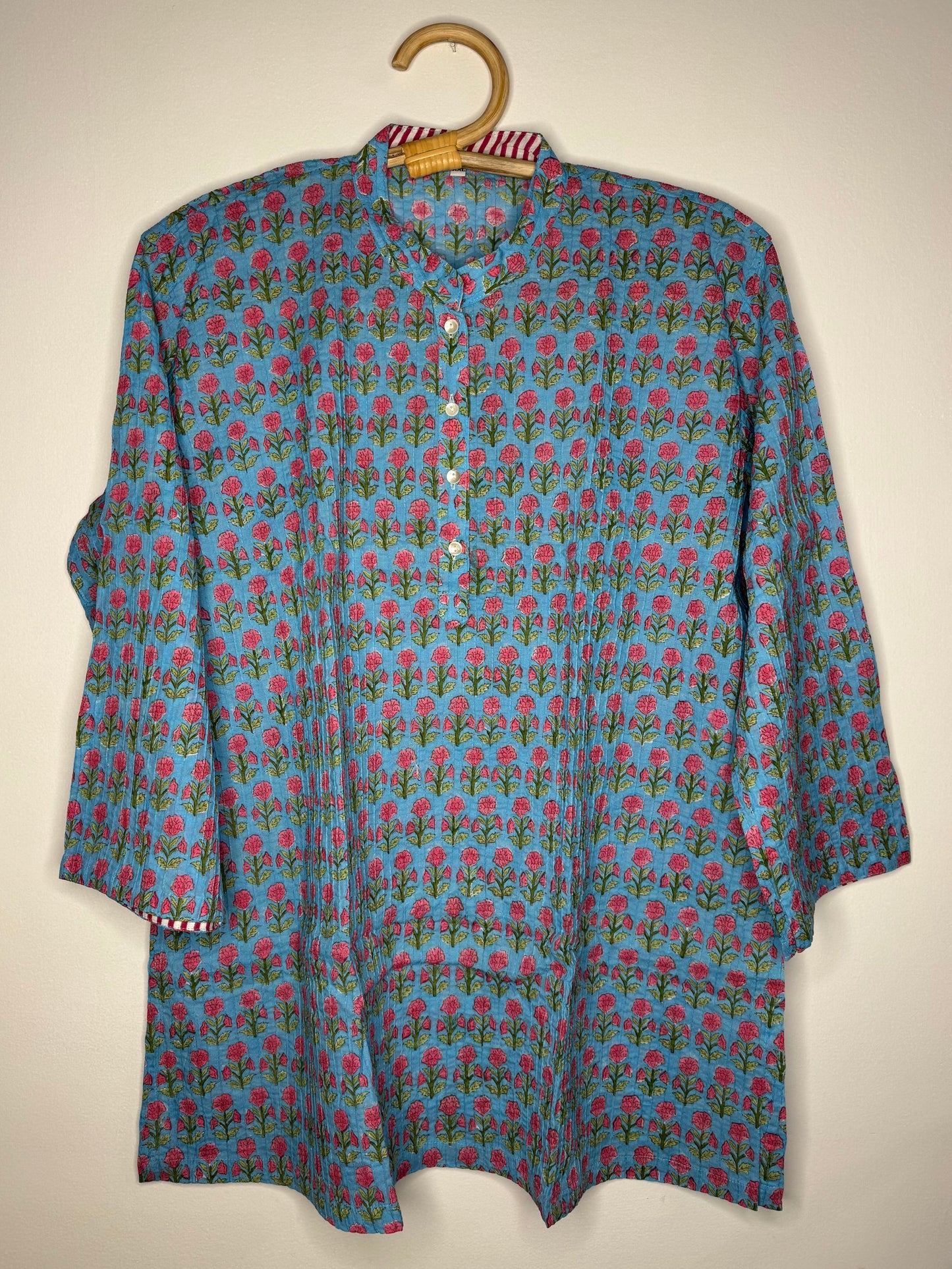 Block Print Pintucks Tunic