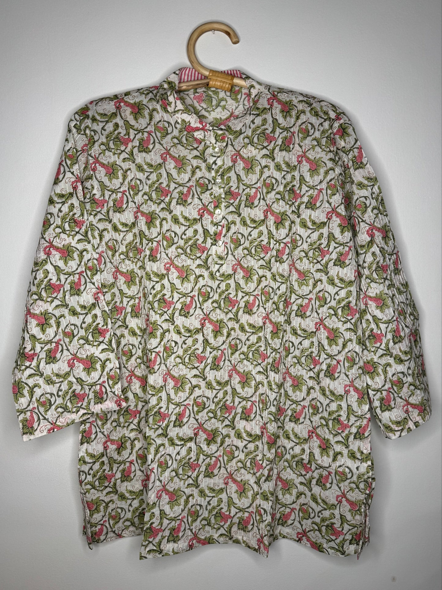 Block Print Pintucks Tunic