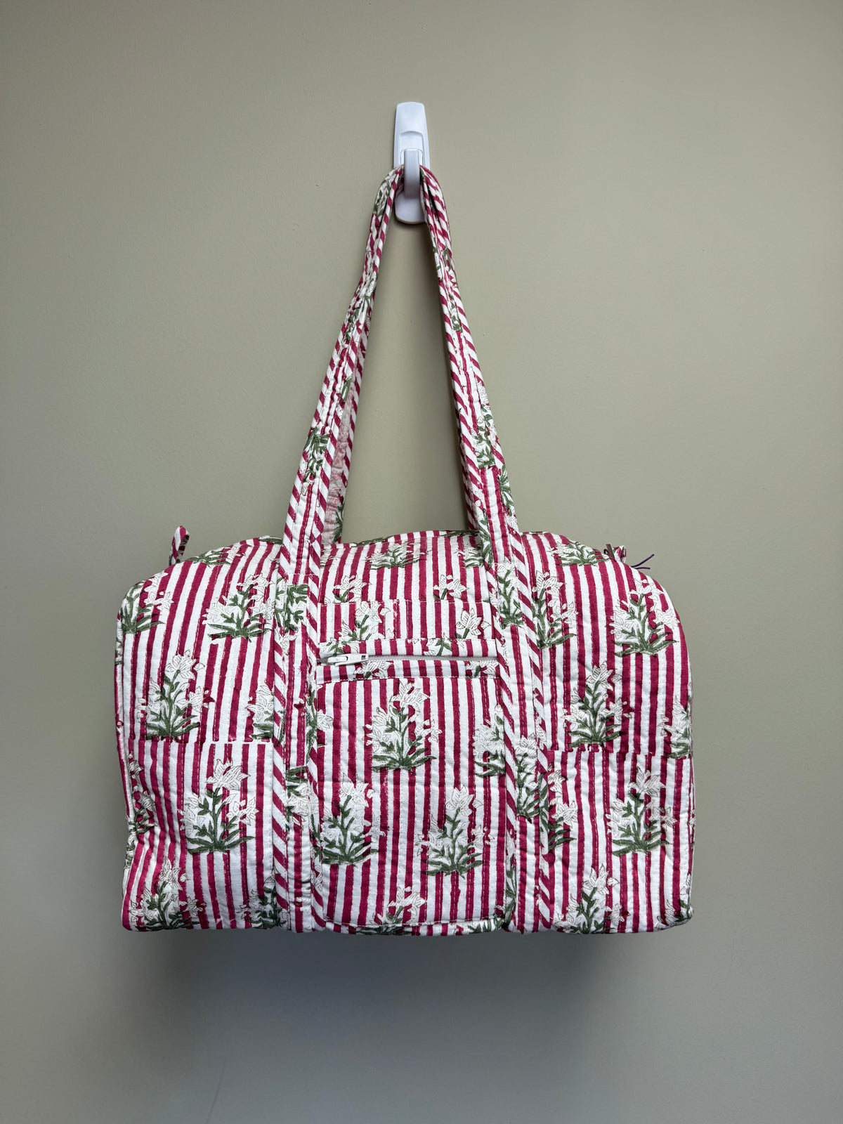 Block Print Duffle Bag