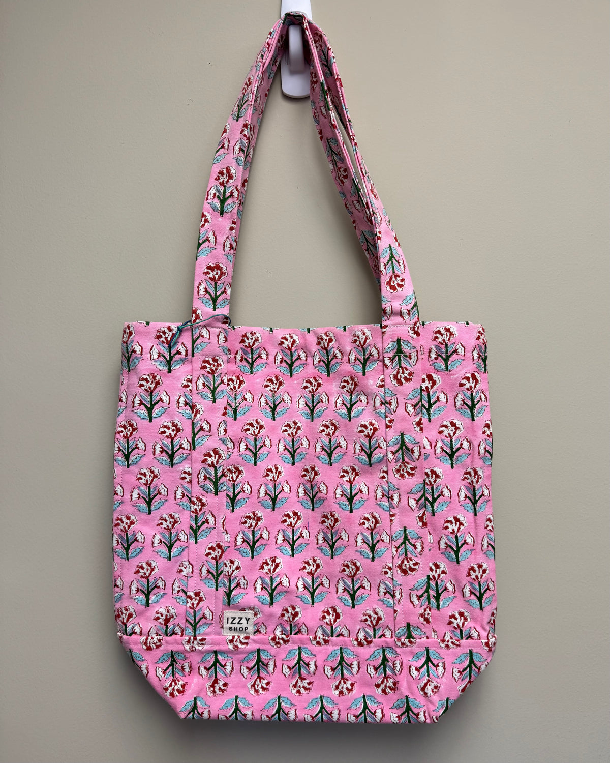 Mini Block Print Canvas Tote