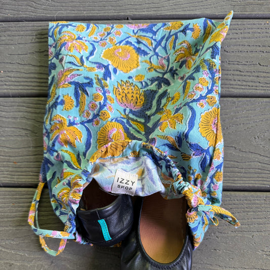 Block Print Shoe Bag