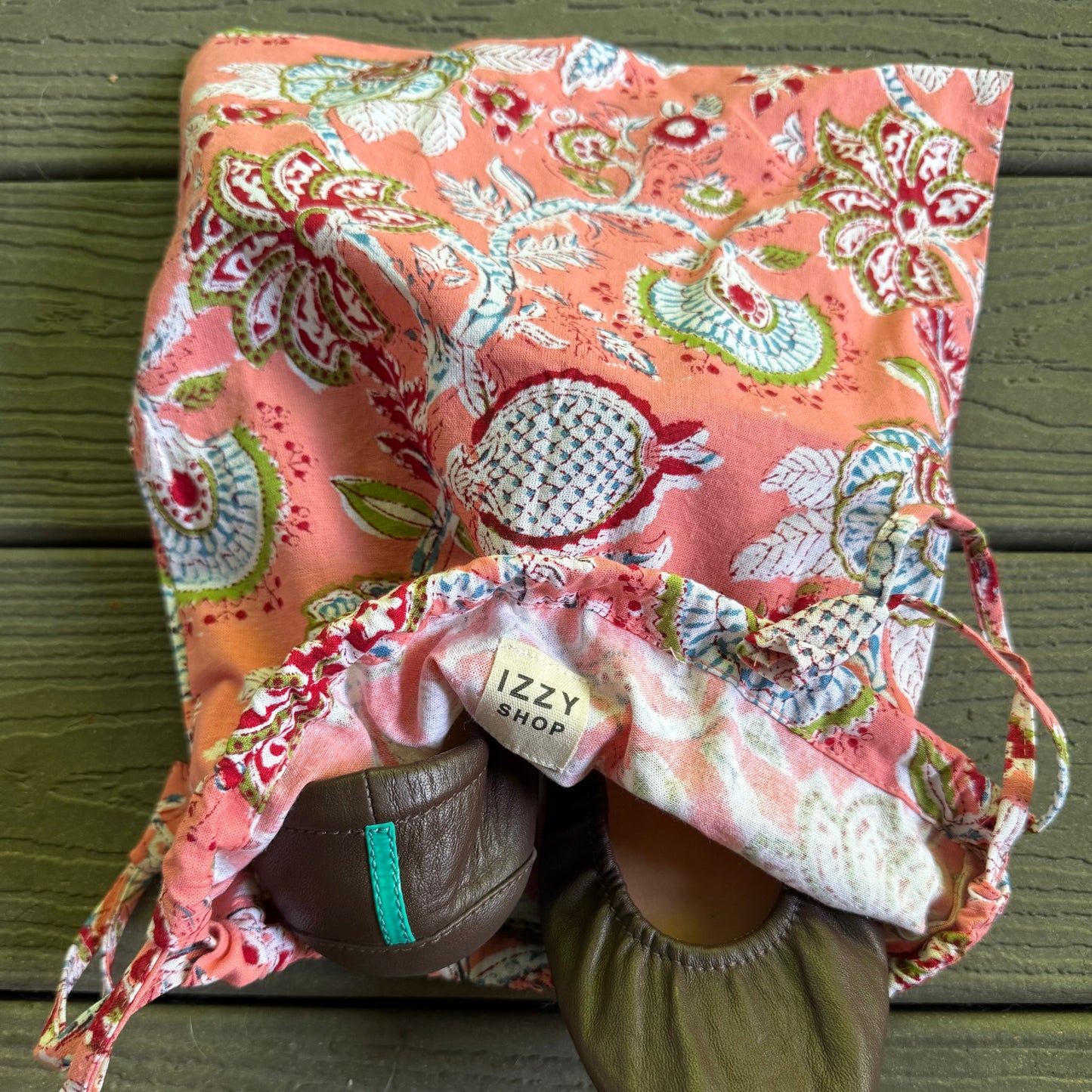 Block Print Shoe Bag
