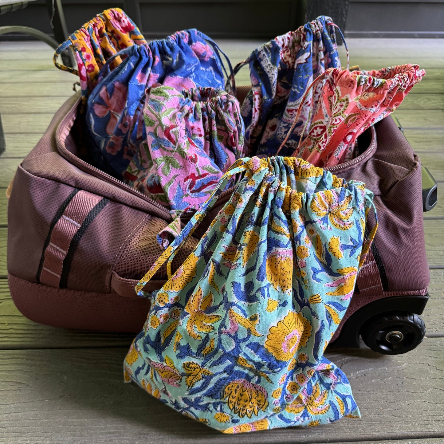 Block Print Shoe Bag