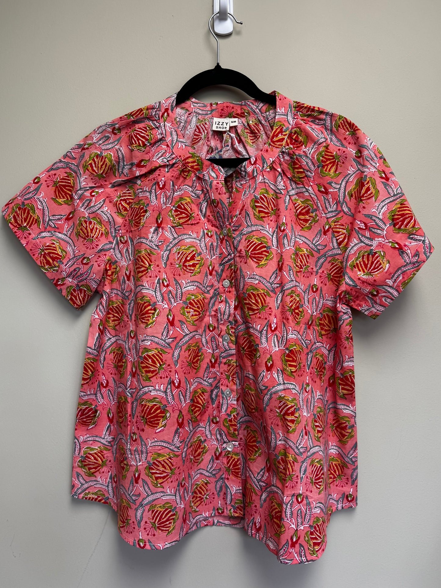 Block Print Half Sleeve Top