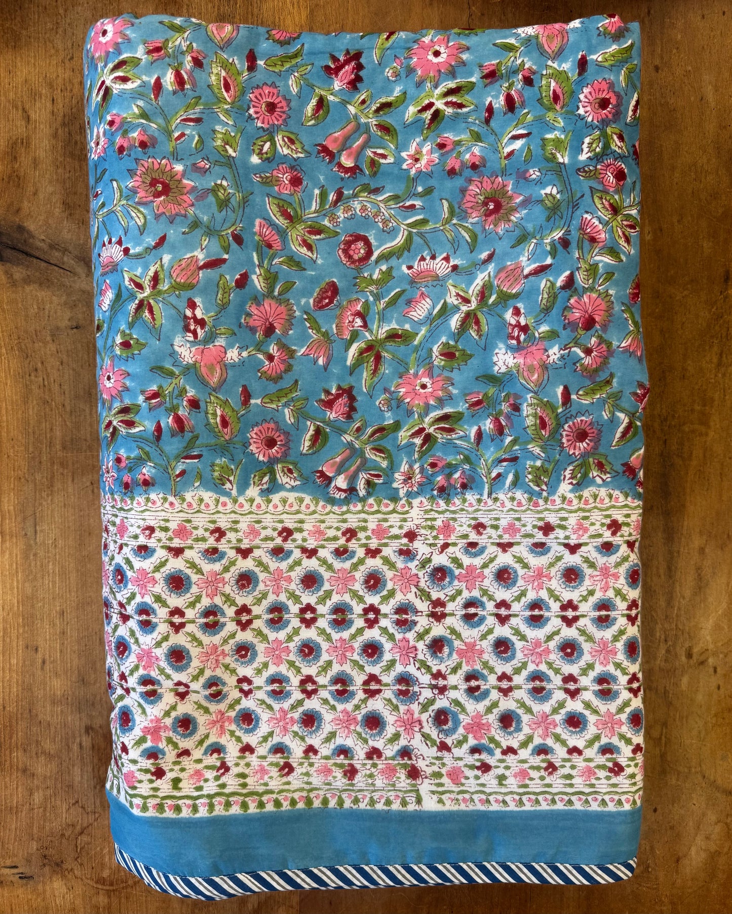 Block Print Bed Quilt