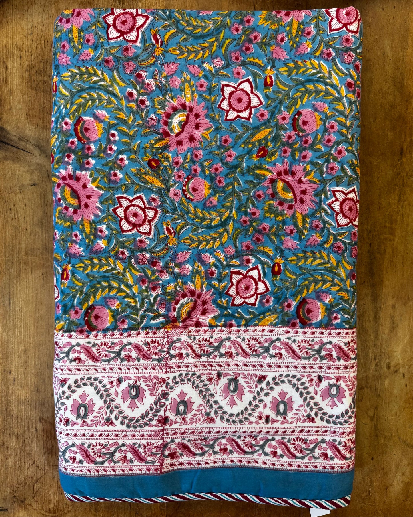 Block Print Bed Quilt