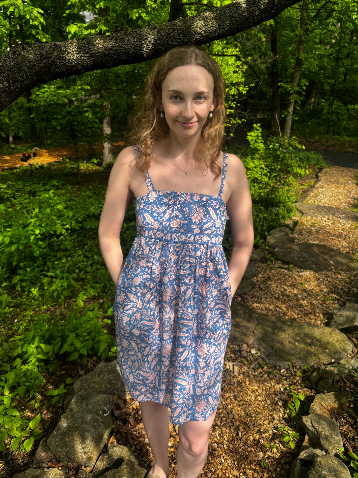 Block Print Babydoll Dress