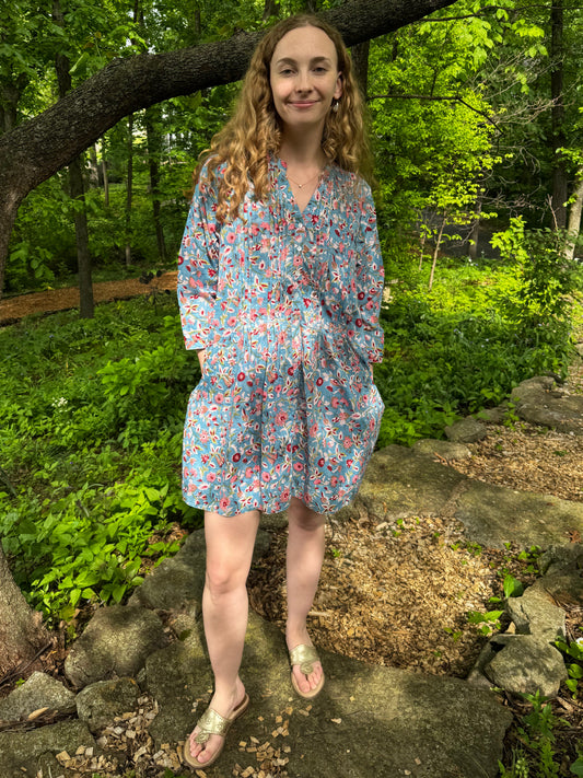 Block Print Shirt Dress