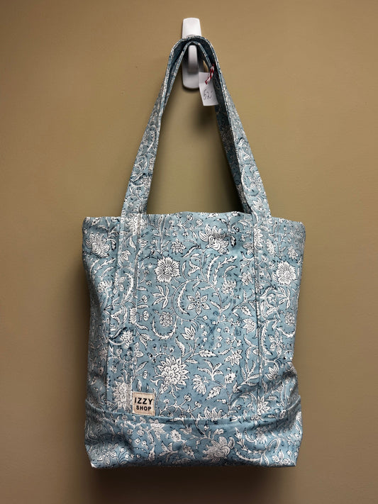 Mini Block Print Canvas Tote