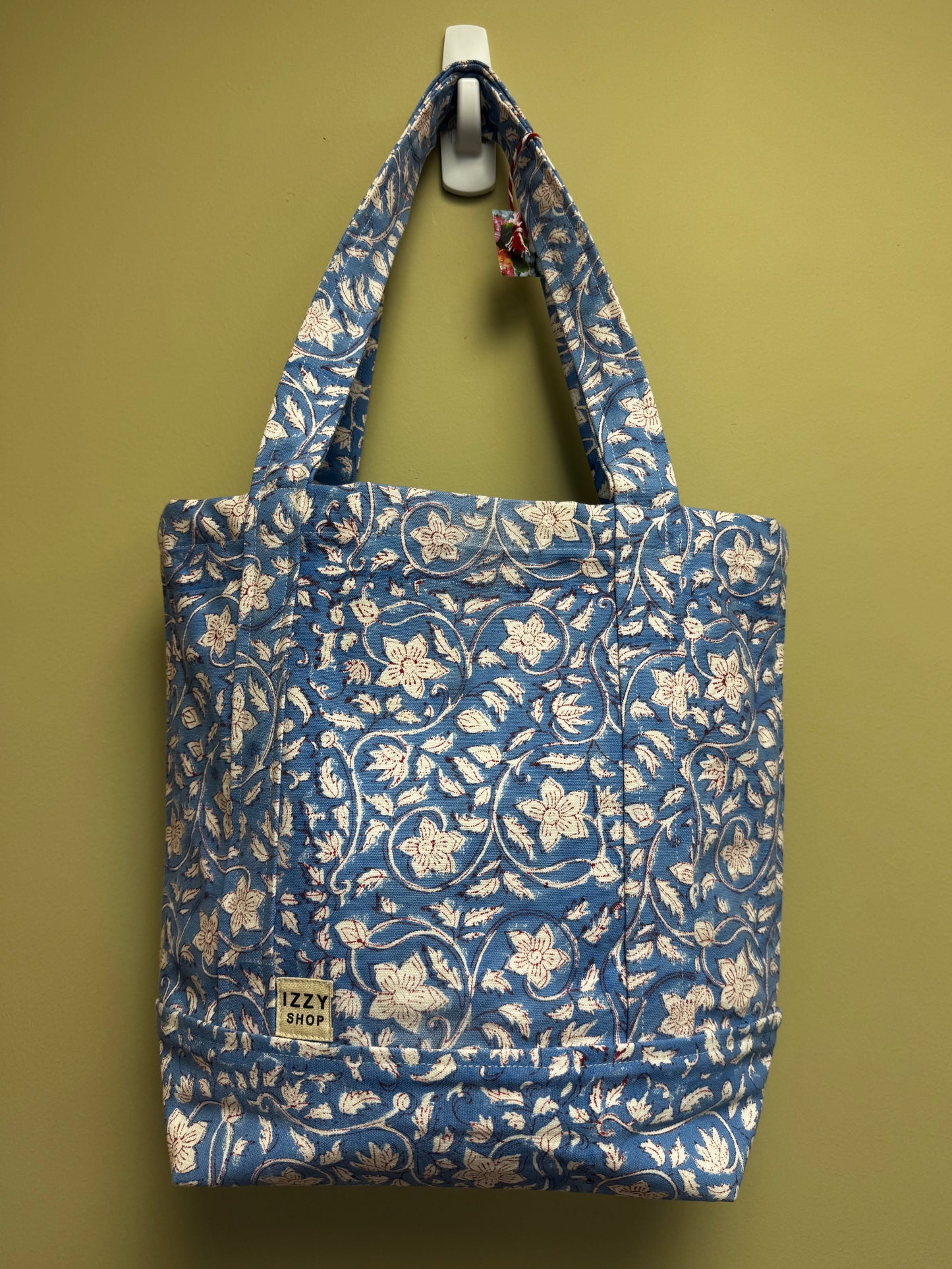 Mini Block Print Canvas Tote