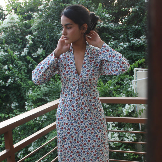 Brookie Hand Block Printed Dress