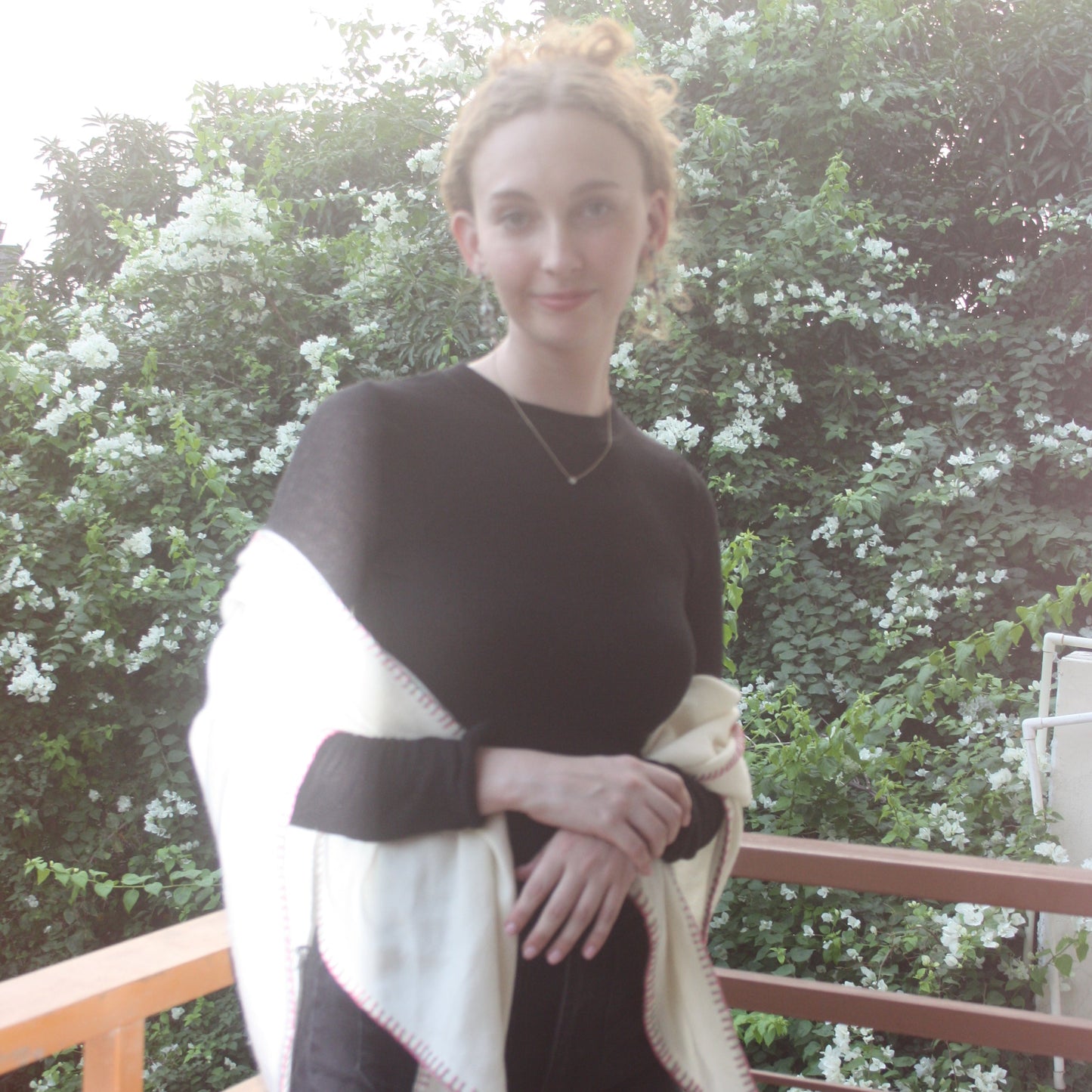 Hadley Hand Embroidered Yak Wool Shawl